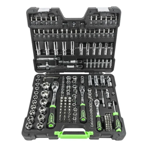 COFFRET À OUTILS 179 PIÈCES 6 PANS CHROME