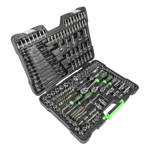 COFFRET À OUTILS 216 PIÈCES 6 PANS CHROME 1