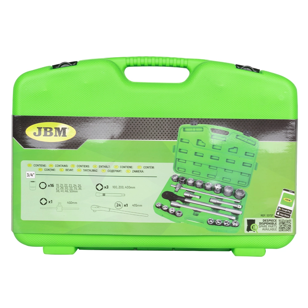 COFFRET DE DOUILLES 21 PIÈCES CLIQUET 6 PANS 4 COFFRET DE DOUILLES 21 PIÈCES CLIQUET 6 PANS 4