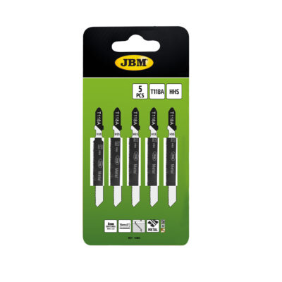 5 Lames à Métal JBM T118A pour Scie à Horloger 14993 packaging