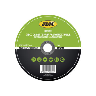Disque de Coupe JBM T41 pour Acier Inoxydable 14900 ref prov