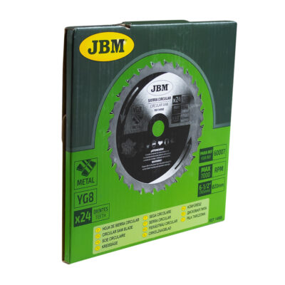 Lame Circulaire JBM à Métal, 24 DENTS, 165 MM 14988 caja