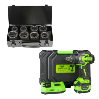 Pack Clé à Choc JBM 1" : Clé, Douilles, Batterie et Chargeur SERIE550