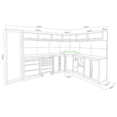 Atelier JBM Ensemble Meubles Modulaires 43 pcs SERIE565 V1
