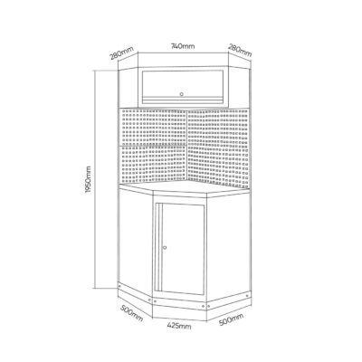 Ensemble Modulaire 11pcs avec Armoire d’Angle JBM SERIE528 V1
