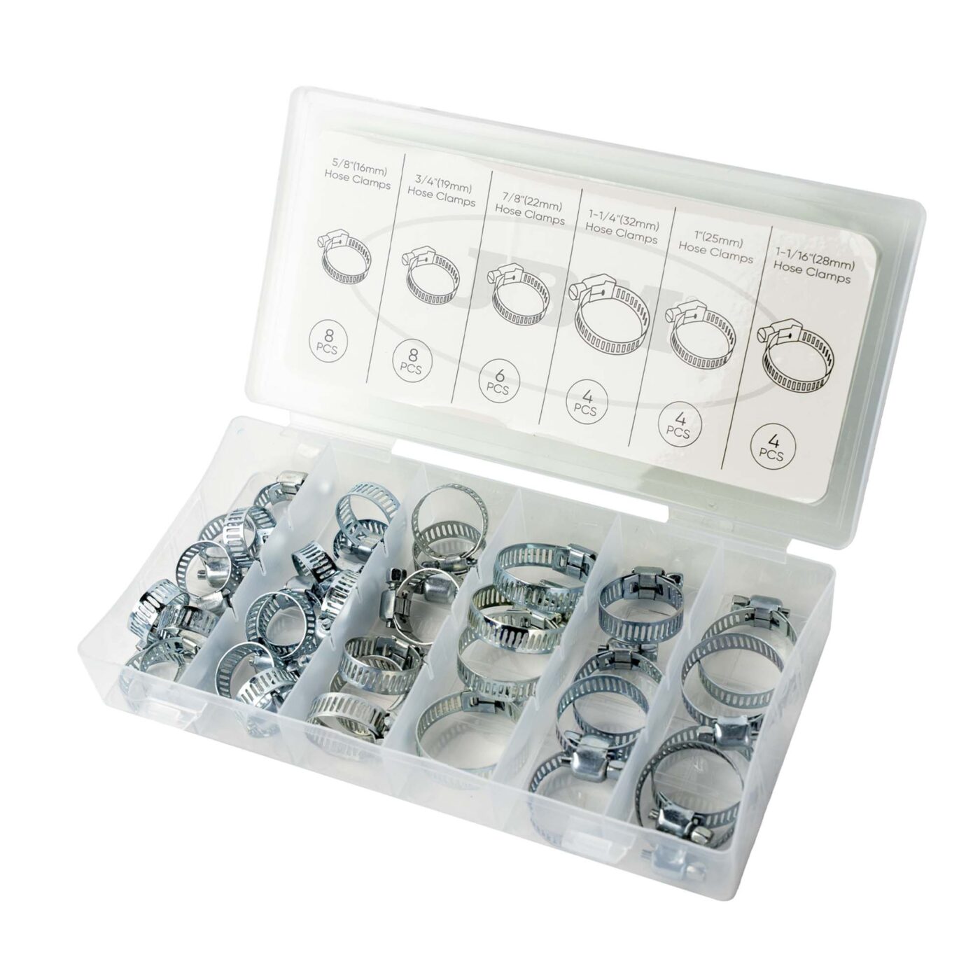 Boîte de Colliers de Serrage pour Tuyaux JBM 54936 02 Boîte de Colliers de Serrage pour Tuyaux JBM 54936 02