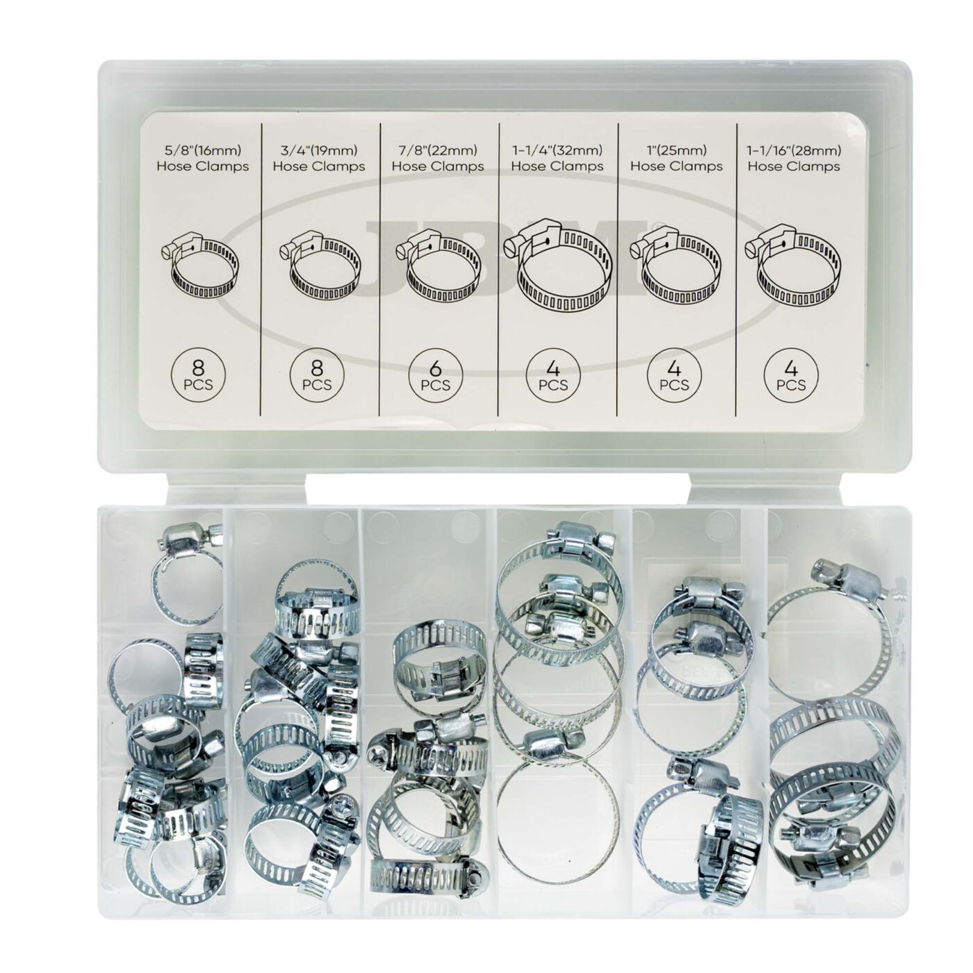 Boîte de Colliers de Serrage pour Tuyaux JBM 54936 03 Boîte de Colliers de Serrage pour Tuyaux JBM 54936 03